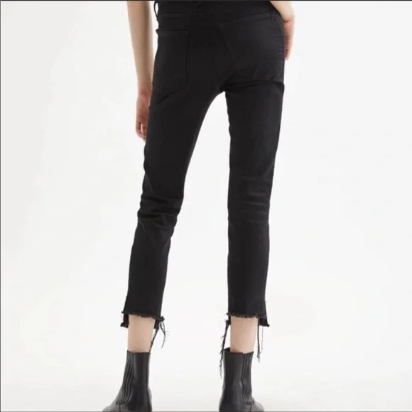 NWT Nili Lotan High Rise Skinny Jean in Jet Black Size 29 - Picture 4 of 15